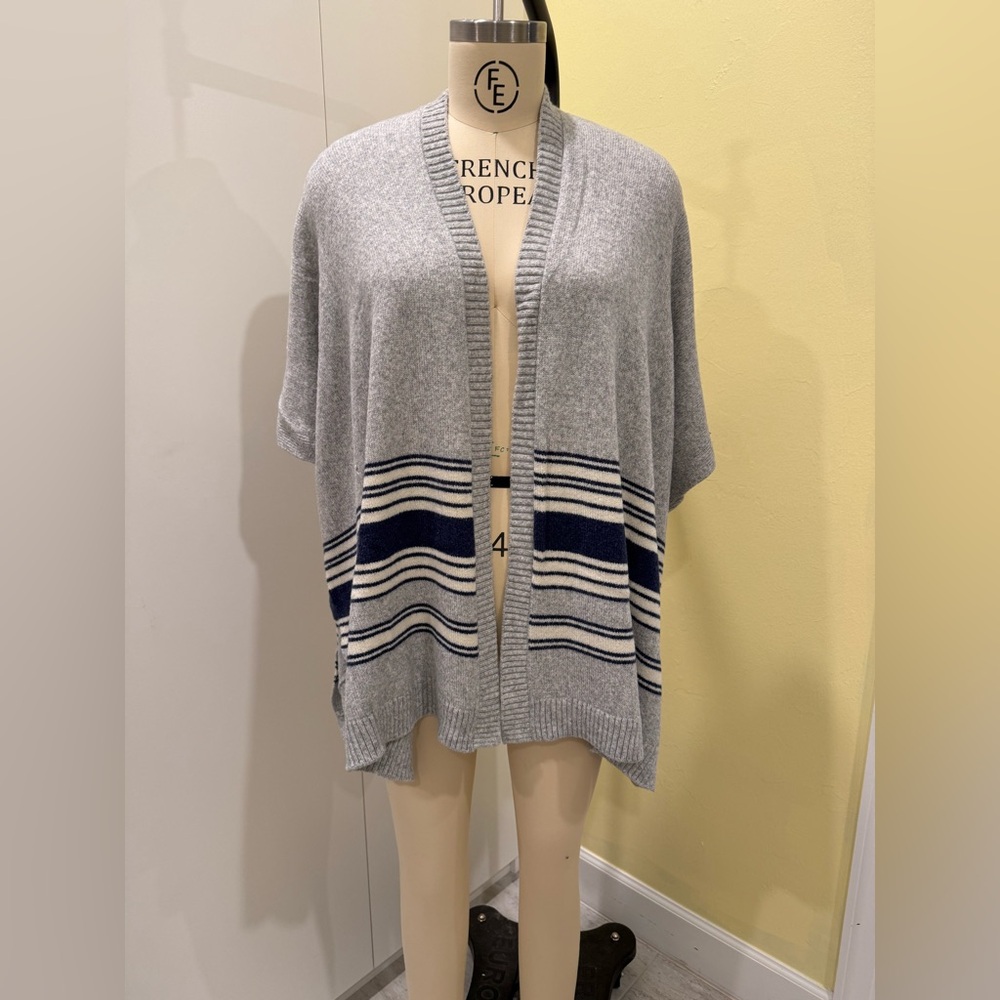 GAP Gray with Navy and Cream Striped Women's Wrap